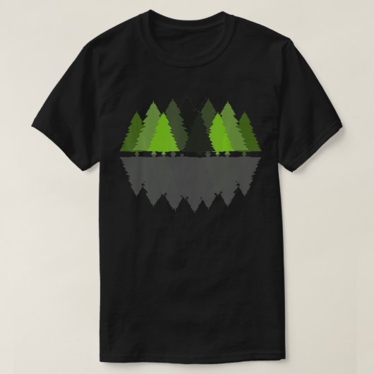 レインフォレストパインツリーズ自然恋人 Tシャツ (デザイン正面)