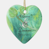 レインフォレストヘイズシルバー結婚式の引き出物オーナメント セラミックオーナメント (右)