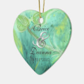 レインフォレストヘイズシルバー結婚式の引き出物オーナメント セラミックオーナメント (左)