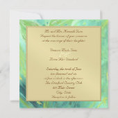 レインフォレストヘイズ金ゴールド結婚式招待状 招待状 (裏面)