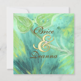 レインフォレストヘイズ金ゴールド結婚式招待状 招待状