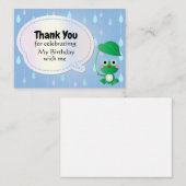 レインフロッグサンキューカード ノートカード (正面/裏面)