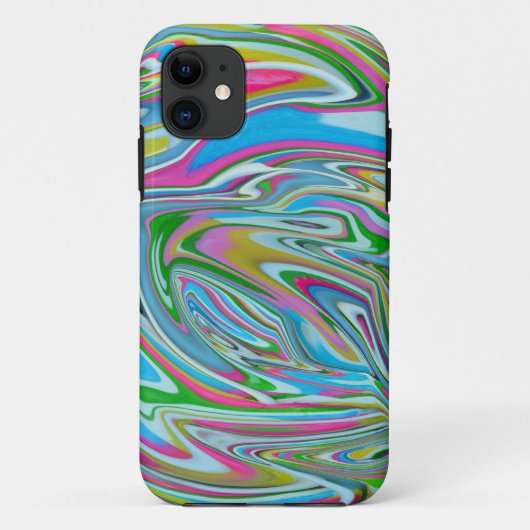 レインブローカラー抽象デザイン Case-Mate iPhoneケース (裏面)