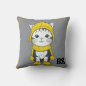 レインブーツおもしろいの猫 – cat Mouer クッション (裏面)