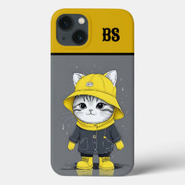 レインブーツおもしろいの猫 – cat Mouer iPhone 13ケース
