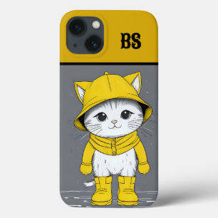 レインブーツおもしろいの猫 – cat Mouer iPhone 13ケース