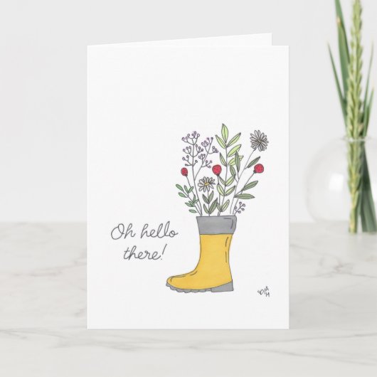 レインブーツさん　こんにちは　カード サンキューカード (正面)