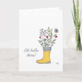 レインブーツさん　こんにちは　カード サンキューカード