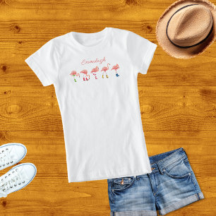 レインブーツを履いたフラインゴのモノグラム Tシャツ