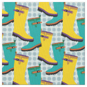 レインブーツカラフル ファブリック (クローズアップ)