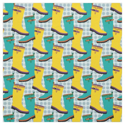 レインブーツカラフル ファブリック (見本)