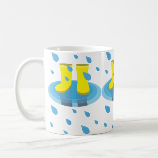 レインブーツ コーヒーマグカップ (左)
