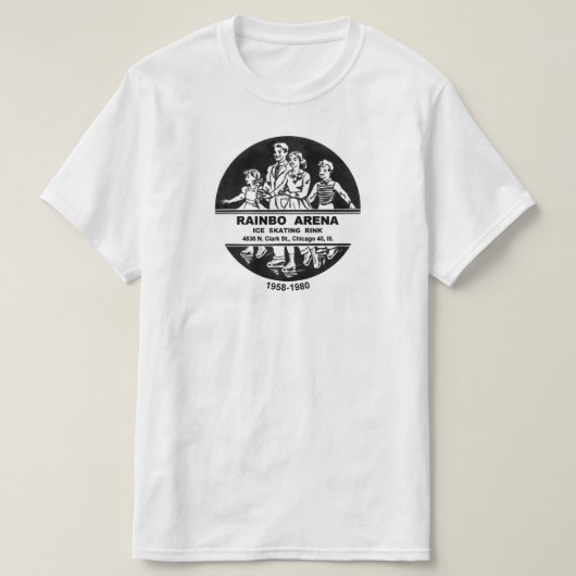 レインボアリーナアイススケートで滑るリンク,シカゴ, IL Tシャツ (デザイン正面)