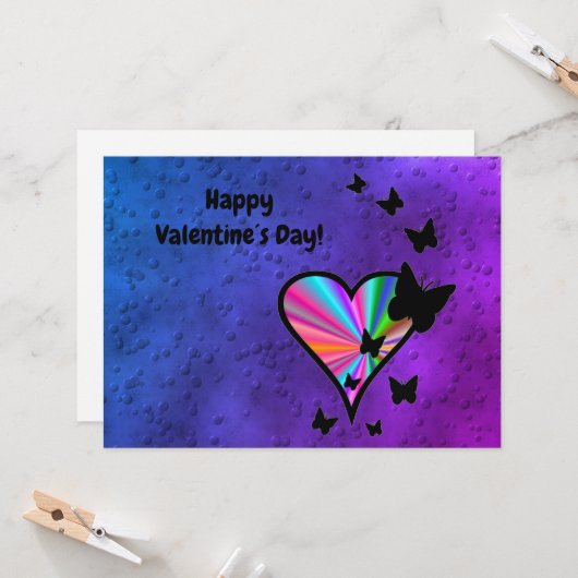 レインボアートと蝶 カード (正面/裏面インサイチュ)