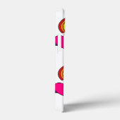 レインボウとホットピンクハート付き携帯電話ケース Case-Mate iPhoneケース (裏面 / 右)