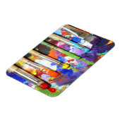 レインボウの絵を描ブラシ撮影 マグネット (左側)