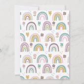 レインボウズ&フラワーバースデーパーティー招待状 招待状 (裏面)