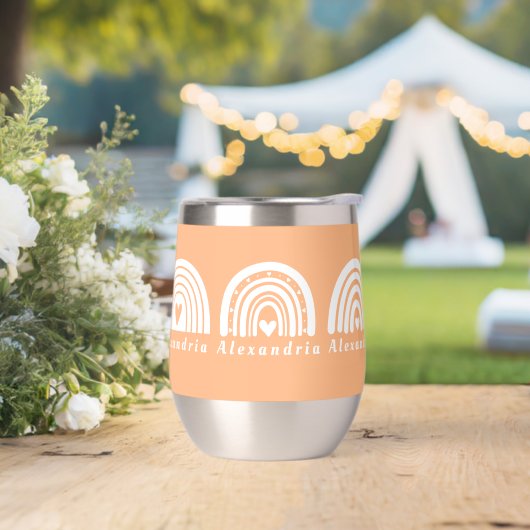 レインボウパーソナライズされたピーチ (ウェディング)