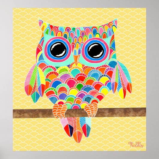 レインボウルウォールアートガールズルームポスター ポスター (正面)