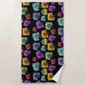 レインボカタツムリ ビーチタオル (正面)