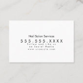 レインボグラディエントメイクアップサロン爪、 ネイルまつげ 名刺 (裏面)