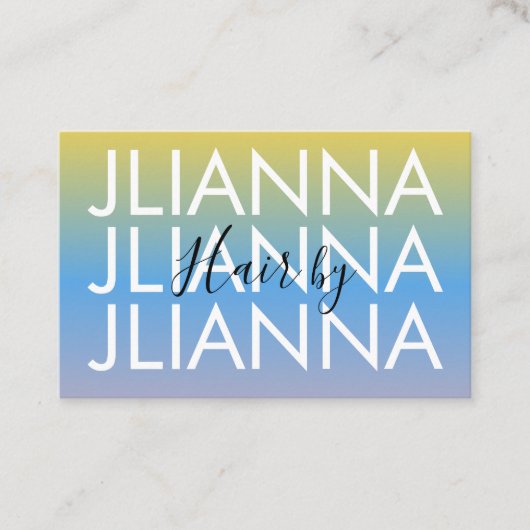 レインボグラディエントメイクアップサロン爪、 ネイルまつげ 名刺 (正面)