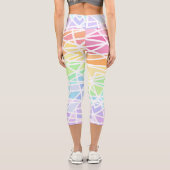 レインボグラディエント幾何学模様 カプリレギンス (裏面)