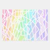 レインボグラディエント幾何学模様 ラッピングペーパーシート (正面2)