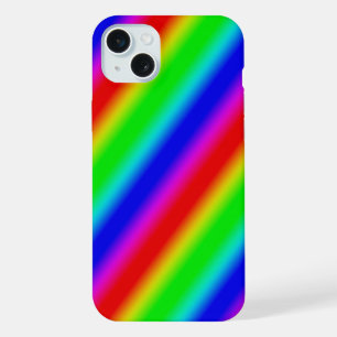 レインボストリップ – パターン iPhone 15 PLUSケース