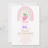 レインボストロベリストライプーHELLOリトルワン 招待状 (正面)