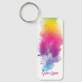 レインボスプラッシュ染色キーチェーン キーホルダー (正面)