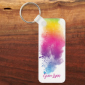 レインボスプラッシュ染色キーチェーン キーホルダー (正面)