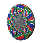 レインボネーション鮮やか：南アフリカ美術プリント ダーツボード (正面右)