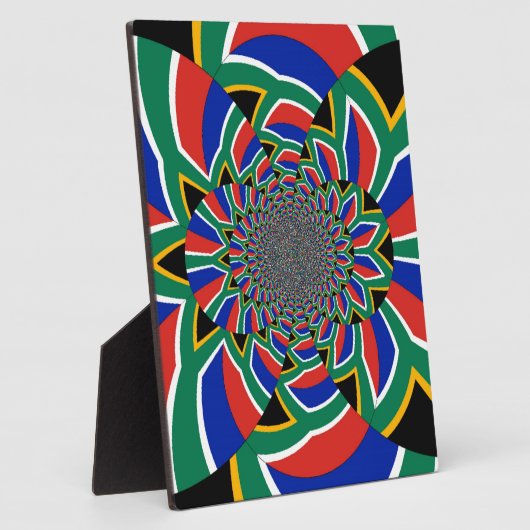 レインボネーション鮮やか:南アフリカ美術プリント フォトプラーク (側面)