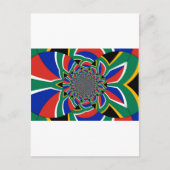 レインボネーション鮮やか:南アフリカ美術プリント ポストカード (正面)