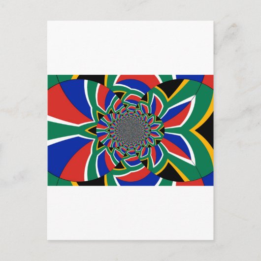 レインボネーション鮮やか:南アフリカ美術プリント ポストカード (正面)