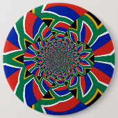 レインボネーション鮮やか:南アフリカ美術プリント 缶バッジ (正面)