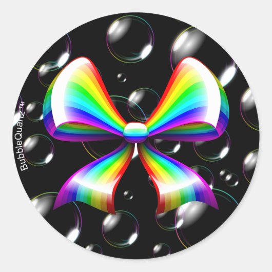 レインボリボンのシール ラウンドシール (正面)