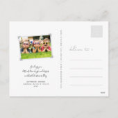 レインボルーピーカラフルハートバレンタインデー写真 シーズンポストカード (裏面)