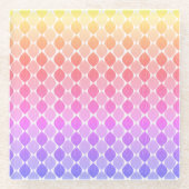 レインボンドロップパターンボホ ガラスコースター (正面)