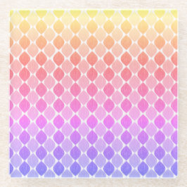 レインボンドロップパターンボホ ガラスコースター