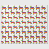 レインボンドンキーピナタピニャタフィエスタパーティー動物 ラッピングペーパー (フラット)