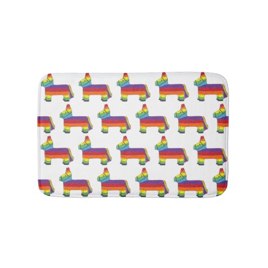 レインボンドンキーピニャタチンコデマヨアニマル バスマット (正面)