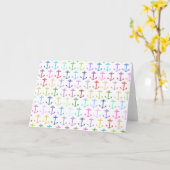 レインボーいかり模様 カード (黄色い花)