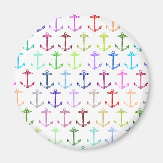 レインボーいかり模様 マグネット (正面)