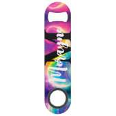 レインボーおもしろいタイダイ銀河系静保かな スピード栓抜き (裏面)