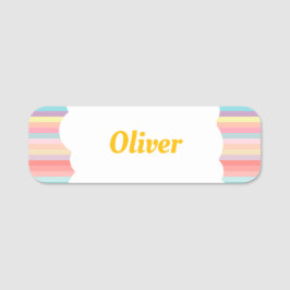 レインボーおもしろいバースデーパーティーテーマゲストTシャツ 名札