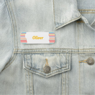 レインボーおもしろいバースデーパーティーテーマゲストTシャツ 名札