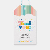 レインボーおもしろいバースデーパーティーテーマ ギフトタグ (裏面)