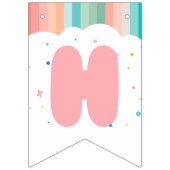 レインボーおもしろいバースデーパーティーテーマ バンティングフラッグ (第2の旗)